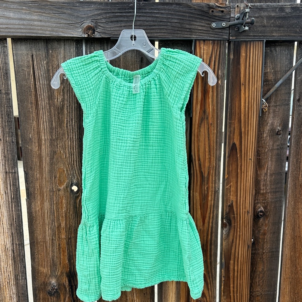Primary Vibrant Green Kids Dress